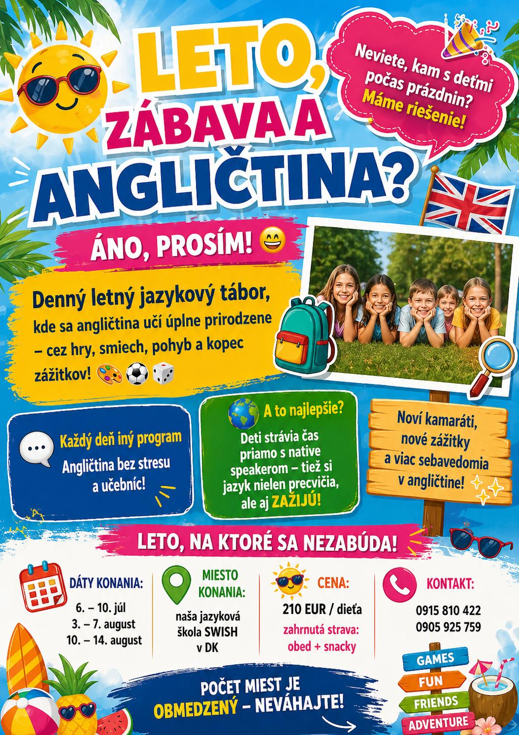 Aktuálny plagát letného tábora